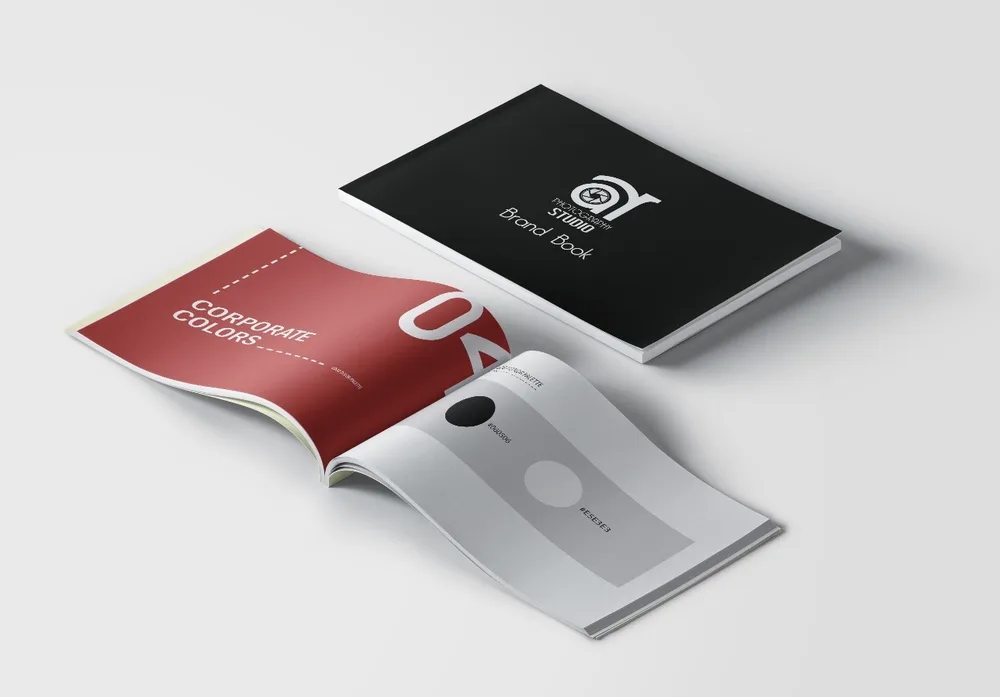 AR Photography Studio brand book mockup