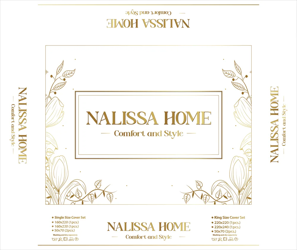 Nalissa Home packaging dieline artwork