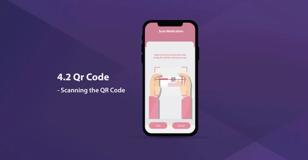 Pill O'Clock QR code scanning screen